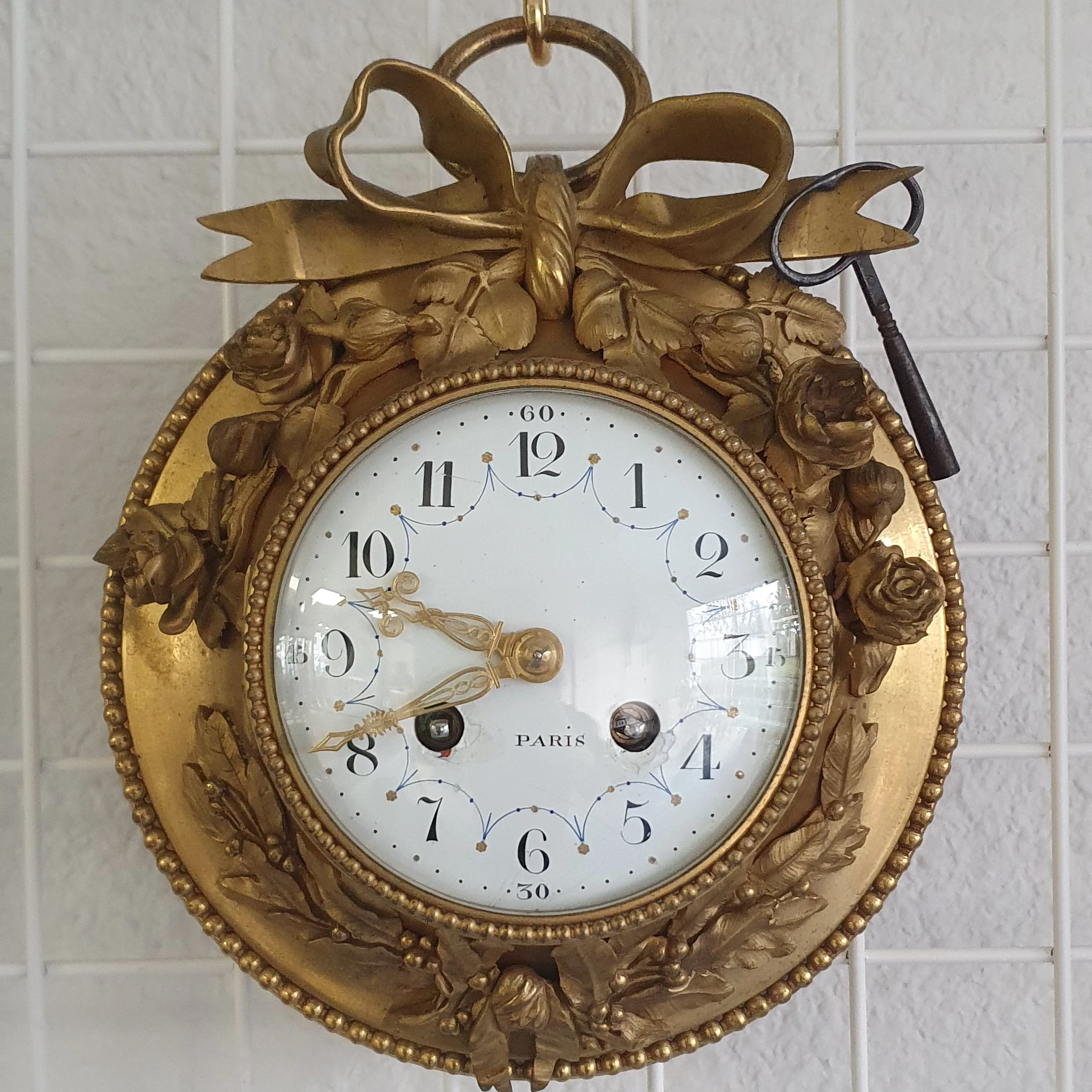 Horloger Lyon réparation pendule boulangapplique bronze doree