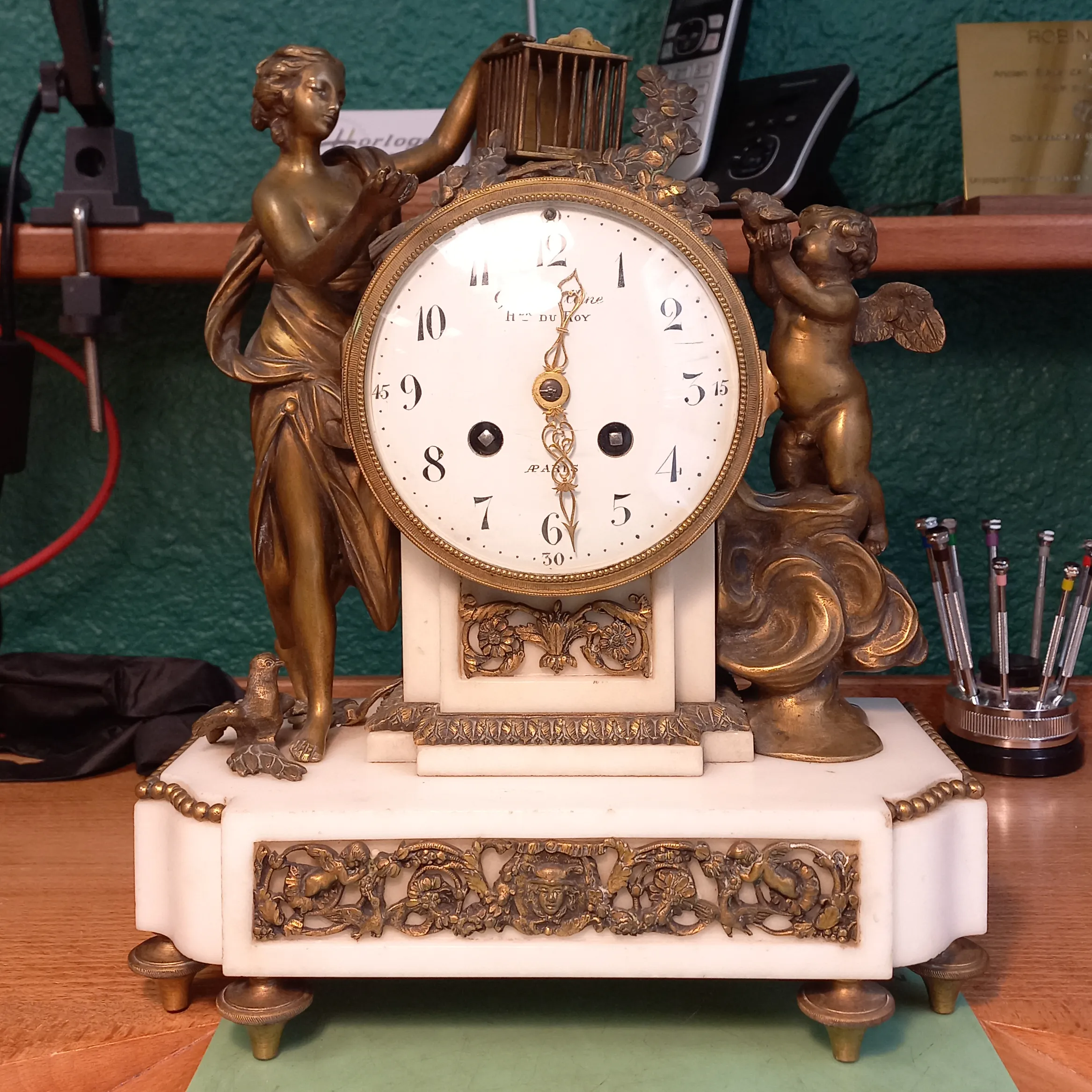 Horlogers Lyonnais Horloger Lyon réparation pendule - état inital